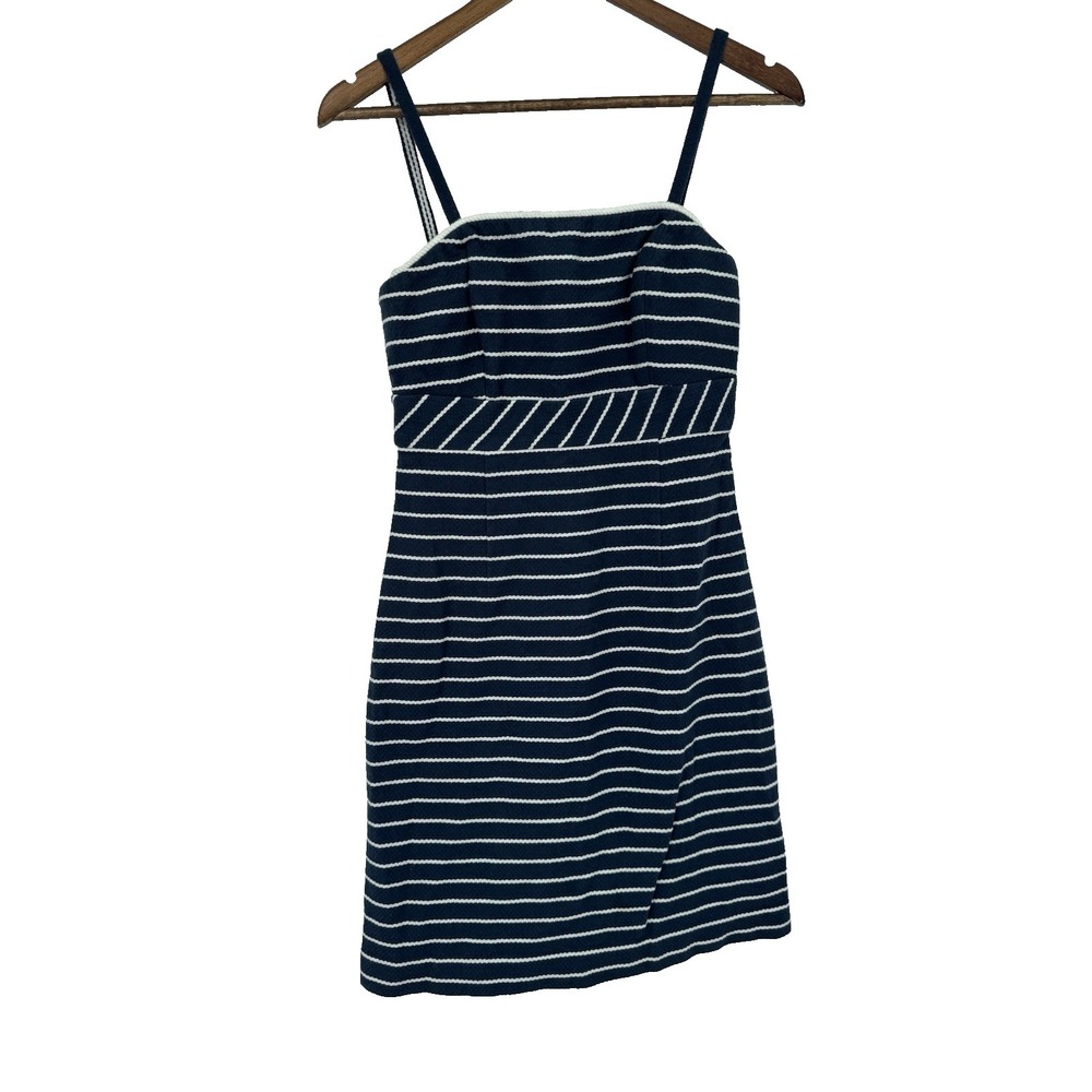 Vineyard Vines Strapless Dress 2 Navy White Stripe Dress Nautical old money